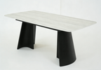 Silvia 180cm Table - Black & Grey