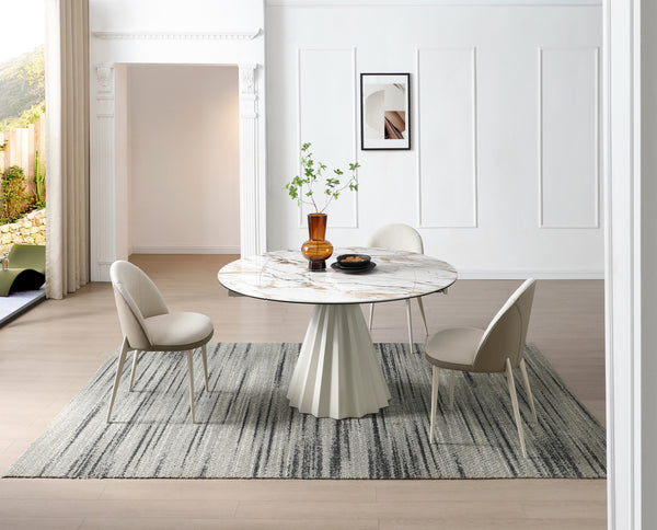 Skye Extending Table - Champagne & Sunset Vein