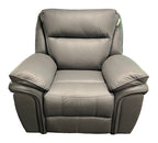 Valarie Leather Sofa 3,2 or 1 Seater Recliner In Grey,Black or Brown