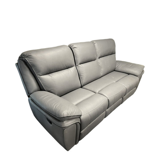 Valarie Leather Sofa 3,2 or 1 Seater Recliner In Grey,Black or Brown