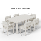 Sofia Outdoor Range - 6 Seater Dining Set