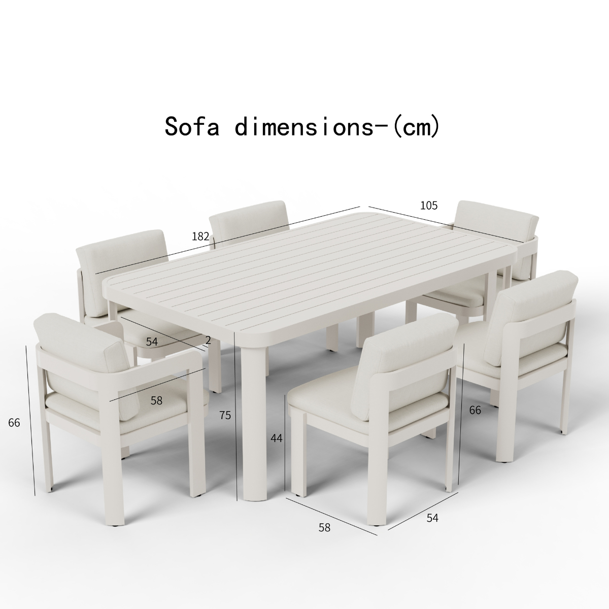 Sofia Outdoor Range - 6 Seater Dining Set
