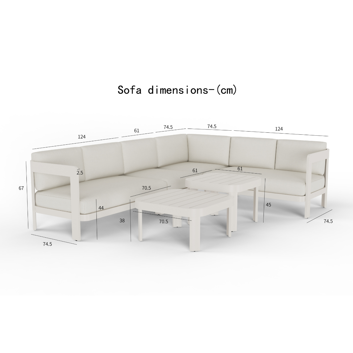 Sofia Outdoor Range - 8 Seater Corner Lounge Set