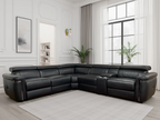Somerville Modular Electric Recliner Sofa Black Large Corner
