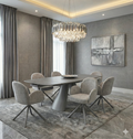 Alpine Grey Sintered Stone Extendable Dining Table 160-240cm