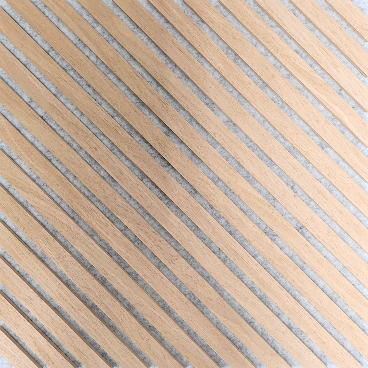 Acoustic Wall Panels - Oak on Grey Felt - Square/Diagonal- 60cm x 60cm (6 pieces)
