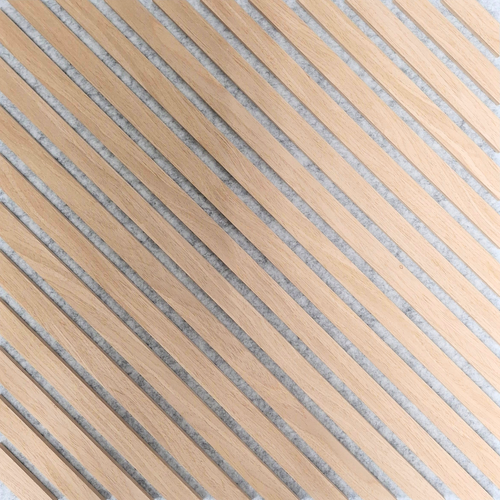 Acoustic Wall Panels - Oak on Grey Felt - Square/Diagonal- 60cm x 60cm (6 pieces)