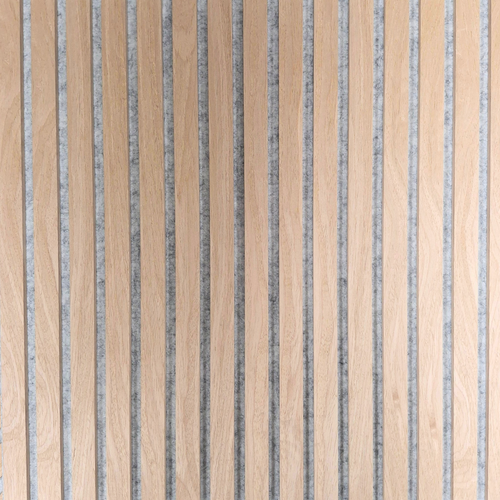 Acoustic Wall Panels - Oak on Grey Felt - Square/Straight- 60cm x 60cm (6 pieces)