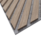 Acoustic Wall Panels - Oak on Grey Felt - Square/Diagonal- 60cm x 60cm (6 pieces)