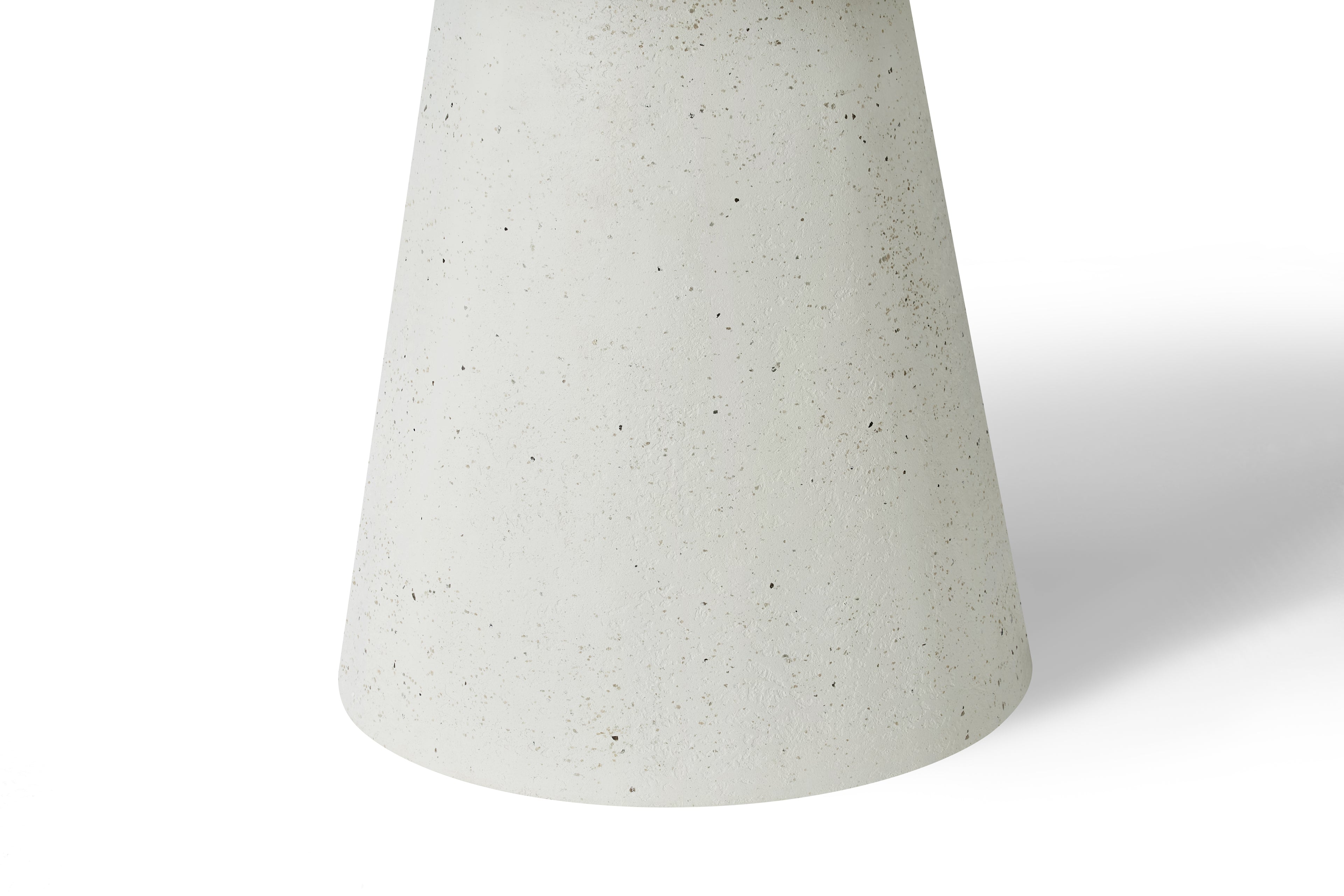 Stratos 120cm Table - Ivory & Travertine