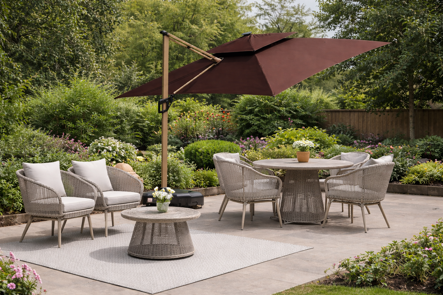 Camber 3m Cantilever Parasol with Solar powered LED Lights (2 Colours)
