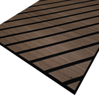 Self Adhesive Herringbone Acoustic Wall Panels - Smoked Oak - 120cm x 30cm (4 Pieces)