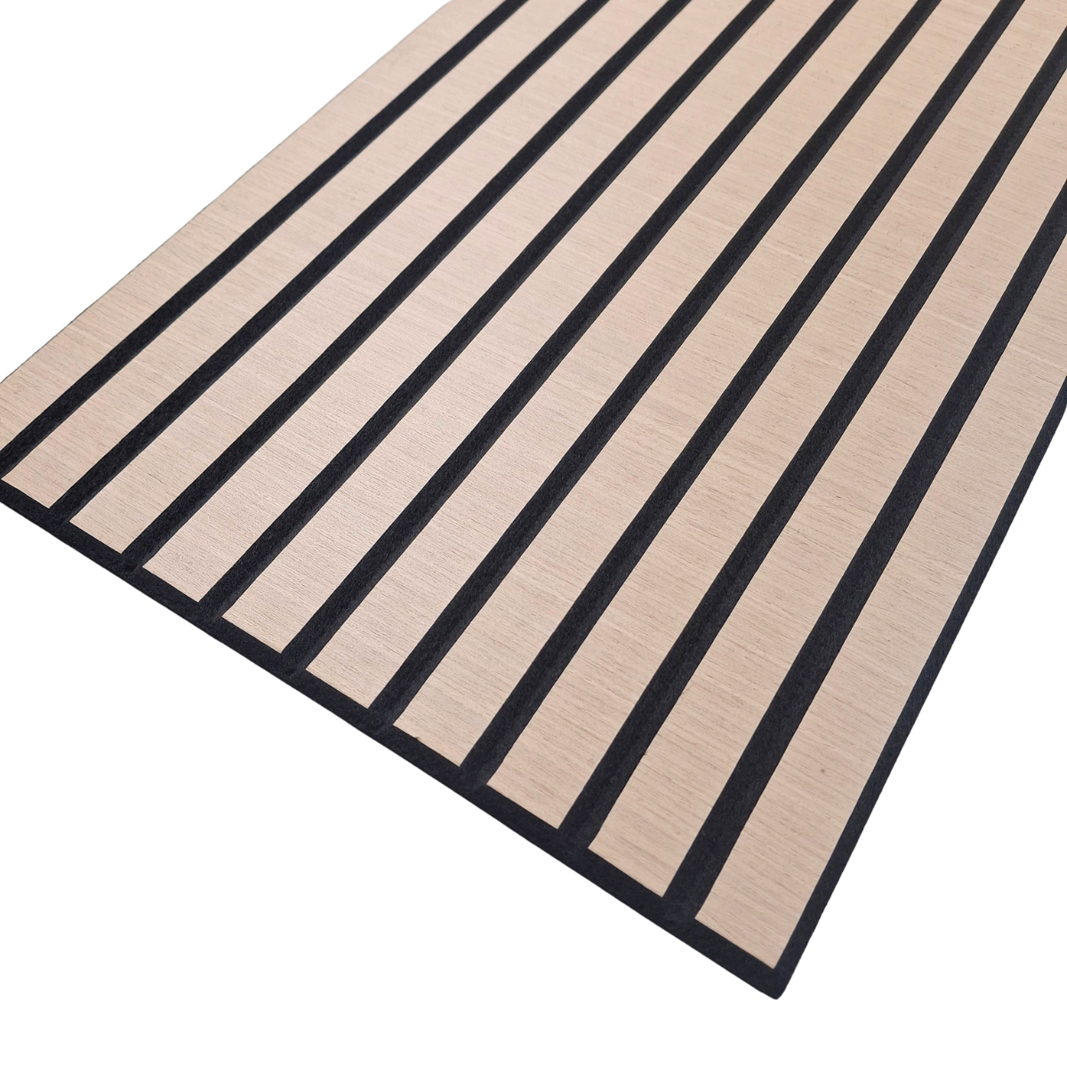 Self Adhesive Slatted Acoustic Wall Panels - Premium Oak - 120cm x 30cm (4 Pieces)
