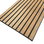 Self Adhesive Slatted Acoustic Wall Panels - Walnut - 120cm x 30cm (4 Pieces)