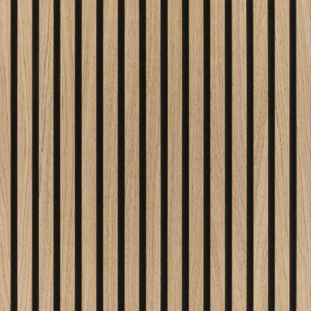 Acoustic Square Wood Wall Panel - Light Oak 60cm x 60cm (4 Pieces)