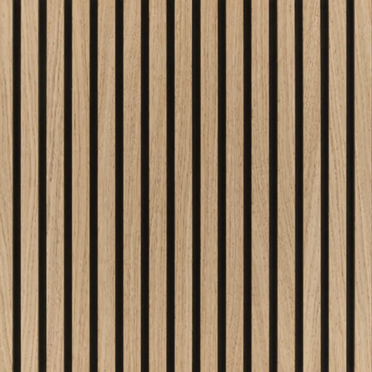 Acoustic Square Wood Wall Panel - Light Oak 60cm x 60cm (4 Pieces)