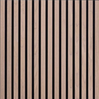 Acoustic Square Wood Wall Panel - Smoked Oak 60cm x 60cm (4 Pieces)