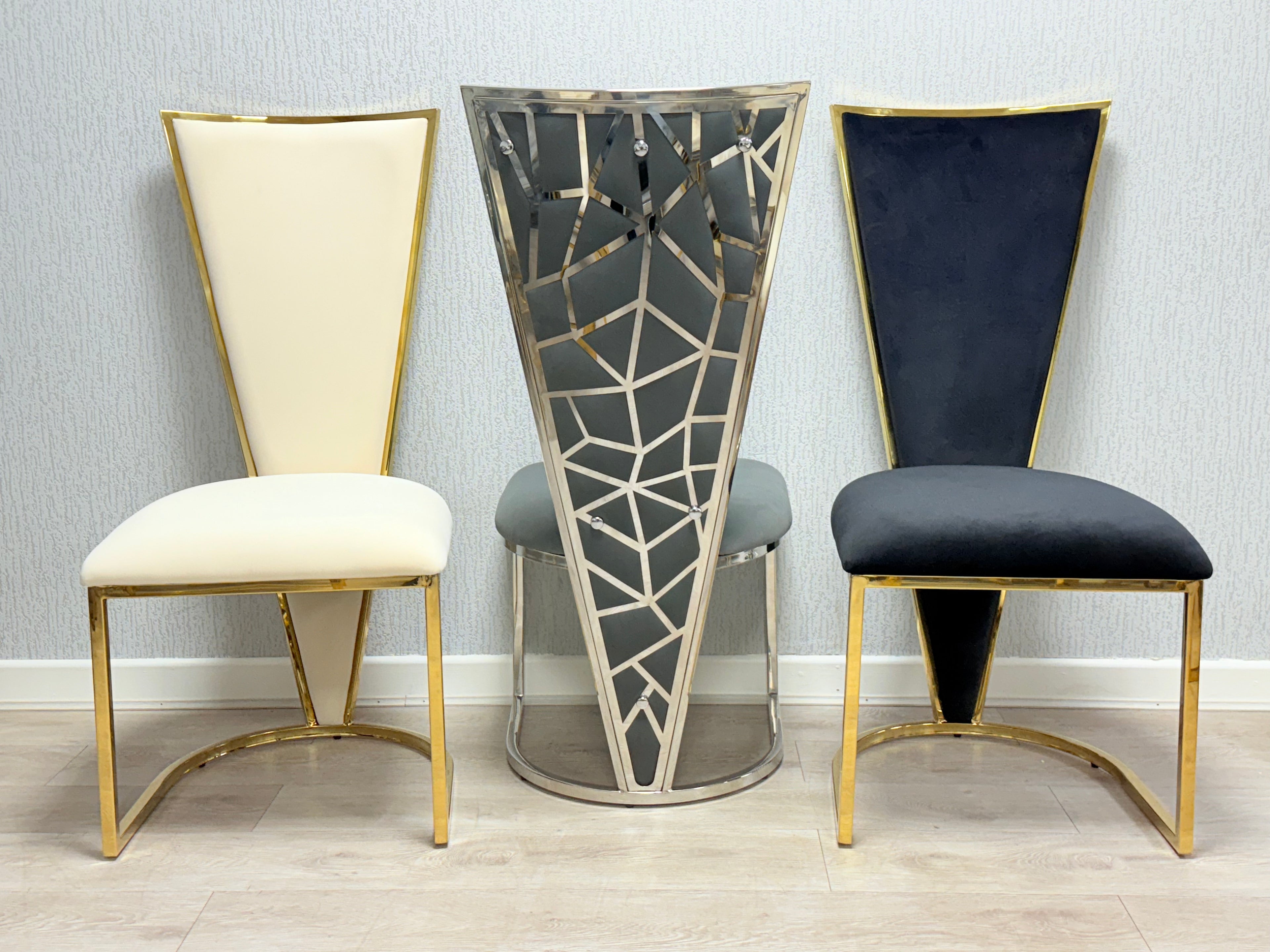 Vienna Grey & Silver Dining Chair