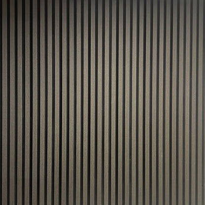 Acoustic Slatted Wall Panel - Ash Grey 2.4m x 0.6m (4 Pieces)