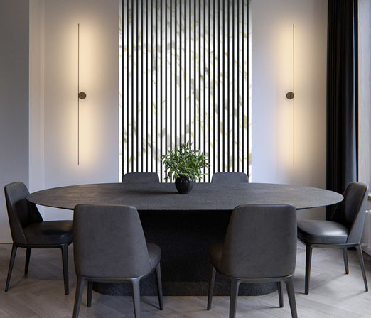 Acoustic Slatted Wall Panel - White and Gold Marble  2.4m x 0.6m (4 Pieces)