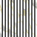Acoustic Slatted Wall Panel - White and Gold Marble  2.4m x 0.6m (4 Pieces)