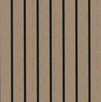 Premium Acoustic Wide Slat Wall Panels - 3-Sided Wood Veneer - Walnut 240cm x 30cm (2 pieces)