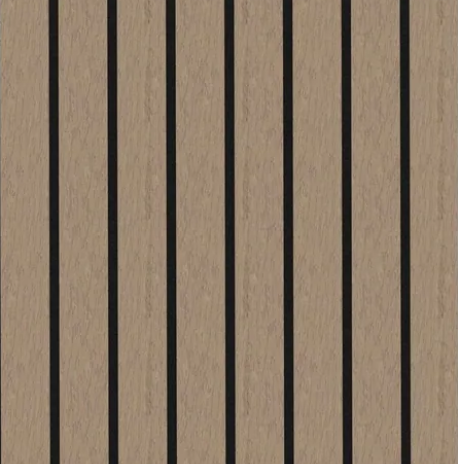 Premium Acoustic Wide Slat Wall Panels - 3-Sided Wood Veneer - Walnut 240cm x 30cm (2 pieces)