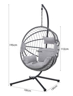 Hanging Egg Chair for Indoor and Outdoor - Light Grey