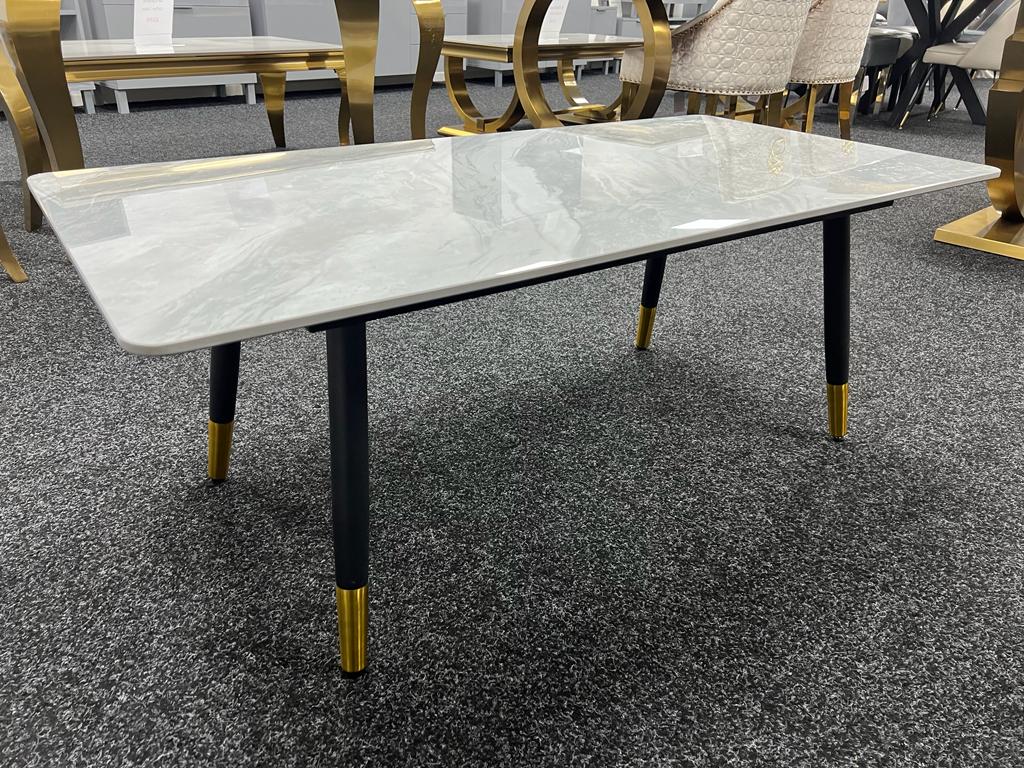 Venice 1.2m Dining Table - Grey Ceramic