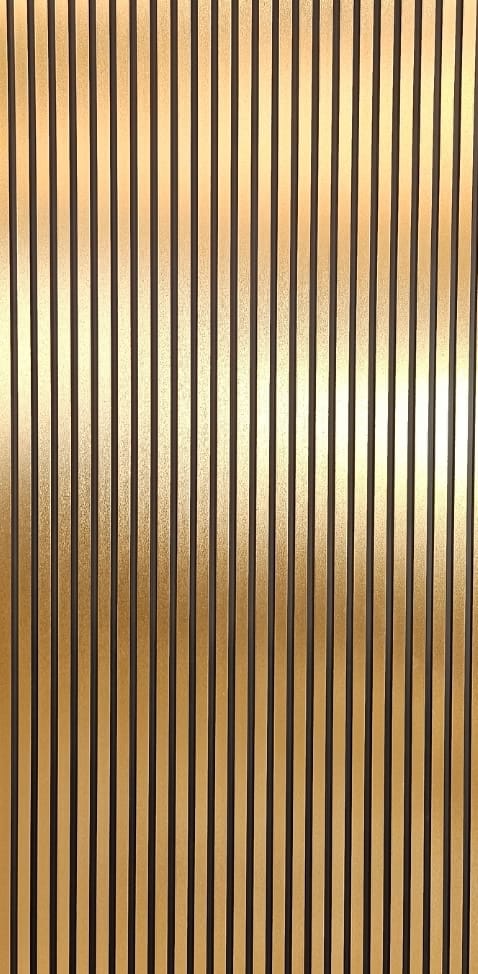 Wood effect Veneer Wall Panels Gold/Black