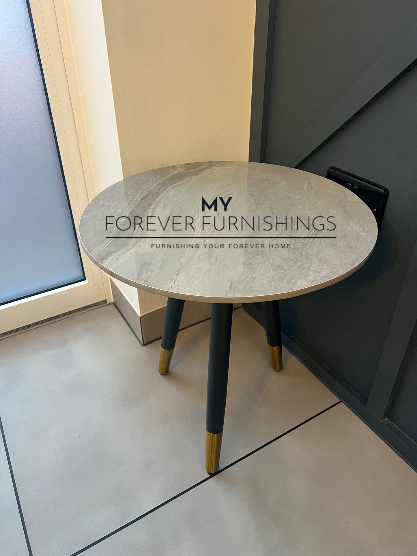 Venice Lamp Table - Grey Ceramic