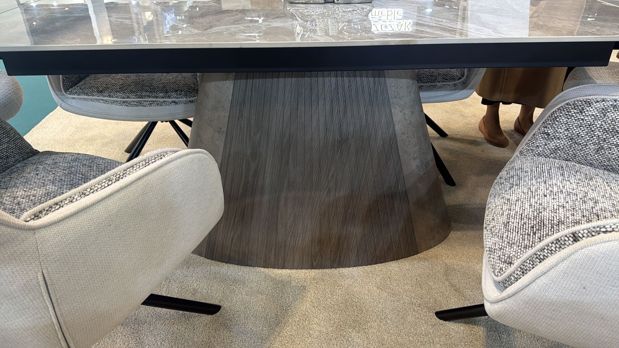 Monaco Extendable Grey Sintered Stone Table 160-240cm