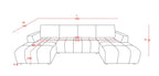 Shanghai Luxury Green U Shape Corner Sofabed