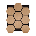 Acoustic Hexagon Wall Panel - Premium Oak (4 Pieces)
