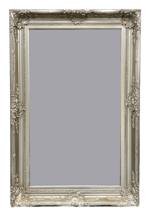 Silver Bevel Romana Mirror Wooden Frame In 3 Sizes
