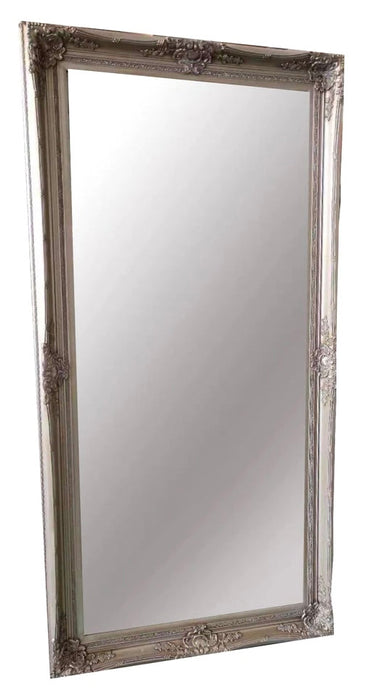 Silver Bevel Romana Mirror Wooden Frame In 3 Sizes