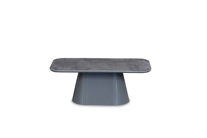 Davos Grey Oval Ceramic Dining Table 160cm
