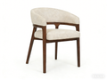 Zara Dining Chair - Walnut & Taupe
