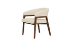 Zara Dining Chair - Walnut & Taupe