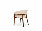 Zara Dining Chair - Walnut & Taupe