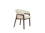 Zara Dining Chair - Walnut & Taupe