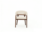 Zara Dining Chair - Walnut & Taupe