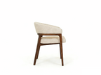 Zara Dining Chair - Walnut & Taupe
