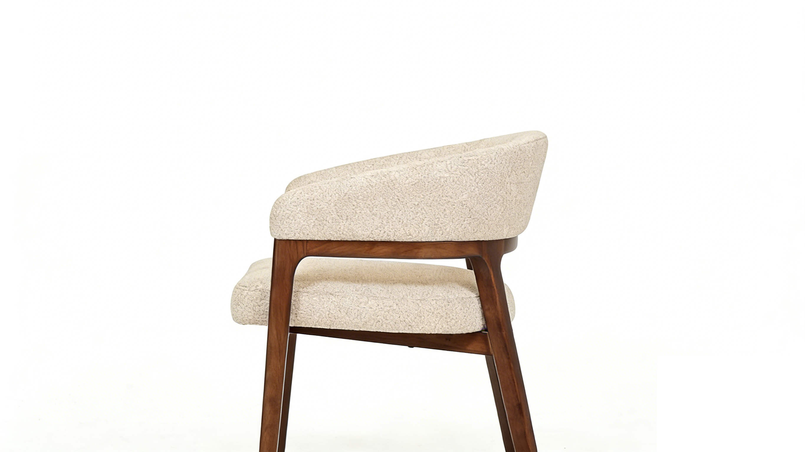 Zara Dining Chair - Walnut & Taupe