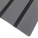 Acoustic Wide Slat Wall Panels  - 3 sided - Colour Finish - Grey - 240cm x 30cm (2 pieces)