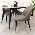 Alba Leather Dining Chair (3 Colours) - MyForeverFurnishings