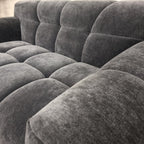 Aluxo Harlem Sofa Range in Steel Velvet - MyForeverFurnishings