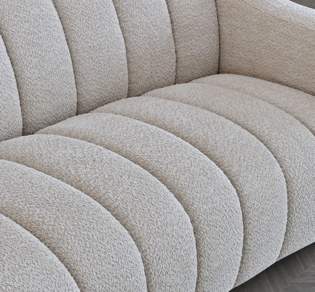 Astoria 3 Seater Sofa in Oatmeal Boucle Fabric - MyForeverFurnishings