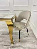 Astra Champagne Velvet Dining Chair - MyForeverFurnishings