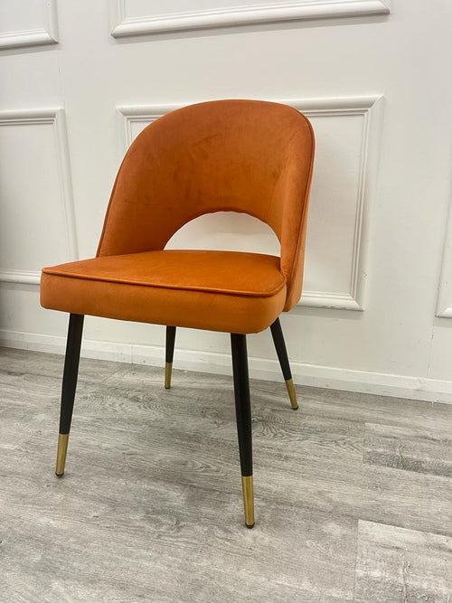 Astra Rust Velvet Dining Chair - MyForeverFurnishings